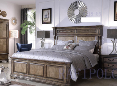 Valsts mājas dizaina mēbeles gultas divguļamā gulta 180x200cm vecpilsētas stilā